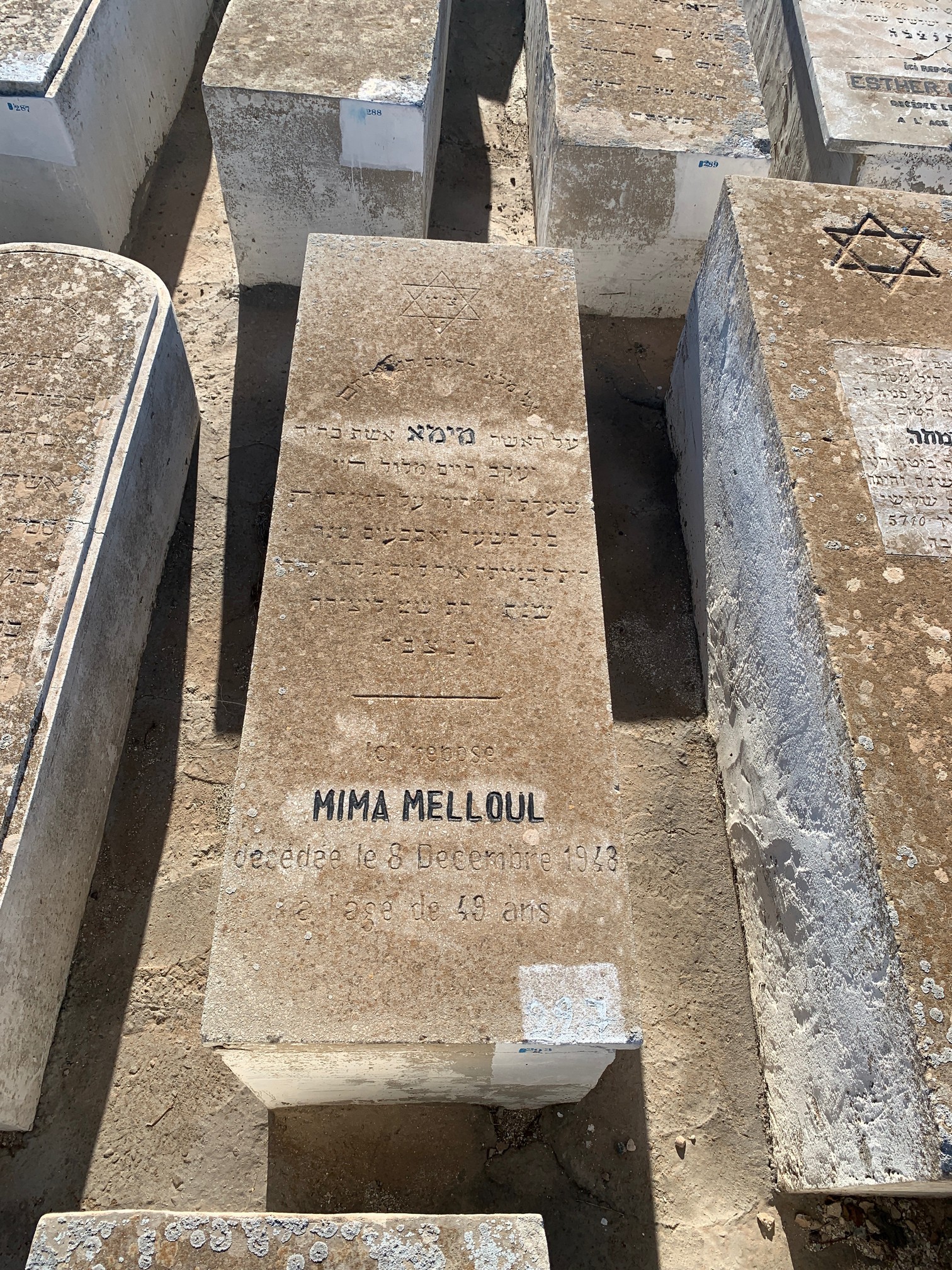 Grafsteen van MELLOUL Mima