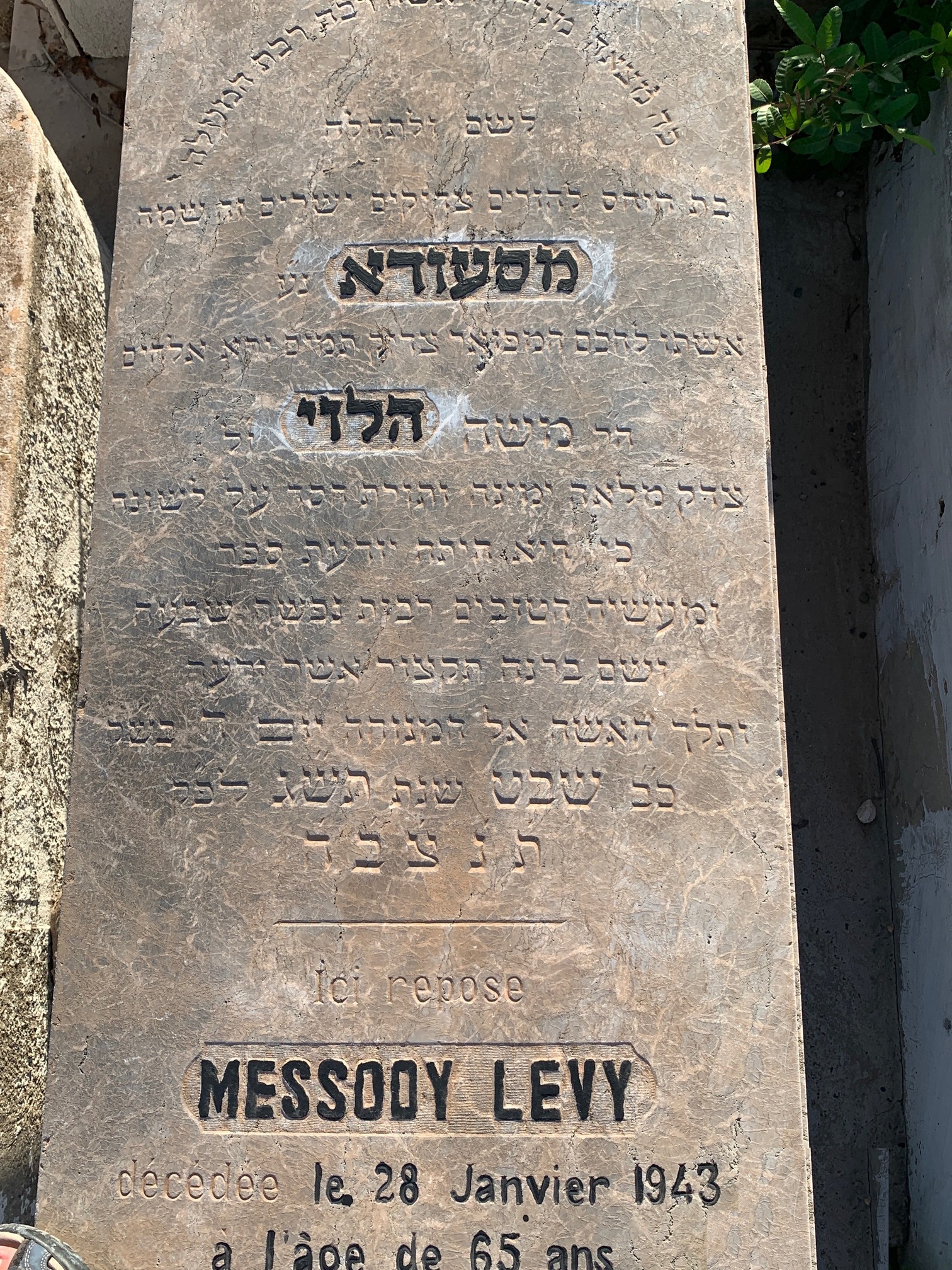 Stèle de Levy Messody