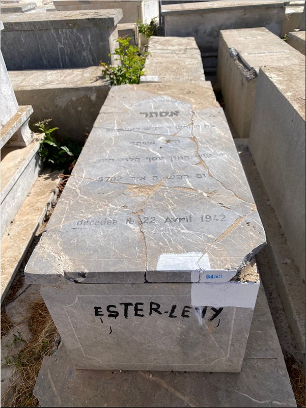 מַצֵּבה פון Lévy Esther