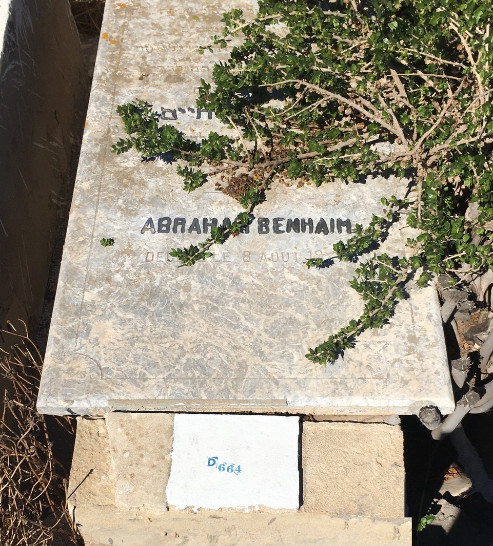Tombstone of Benaïm Abraham