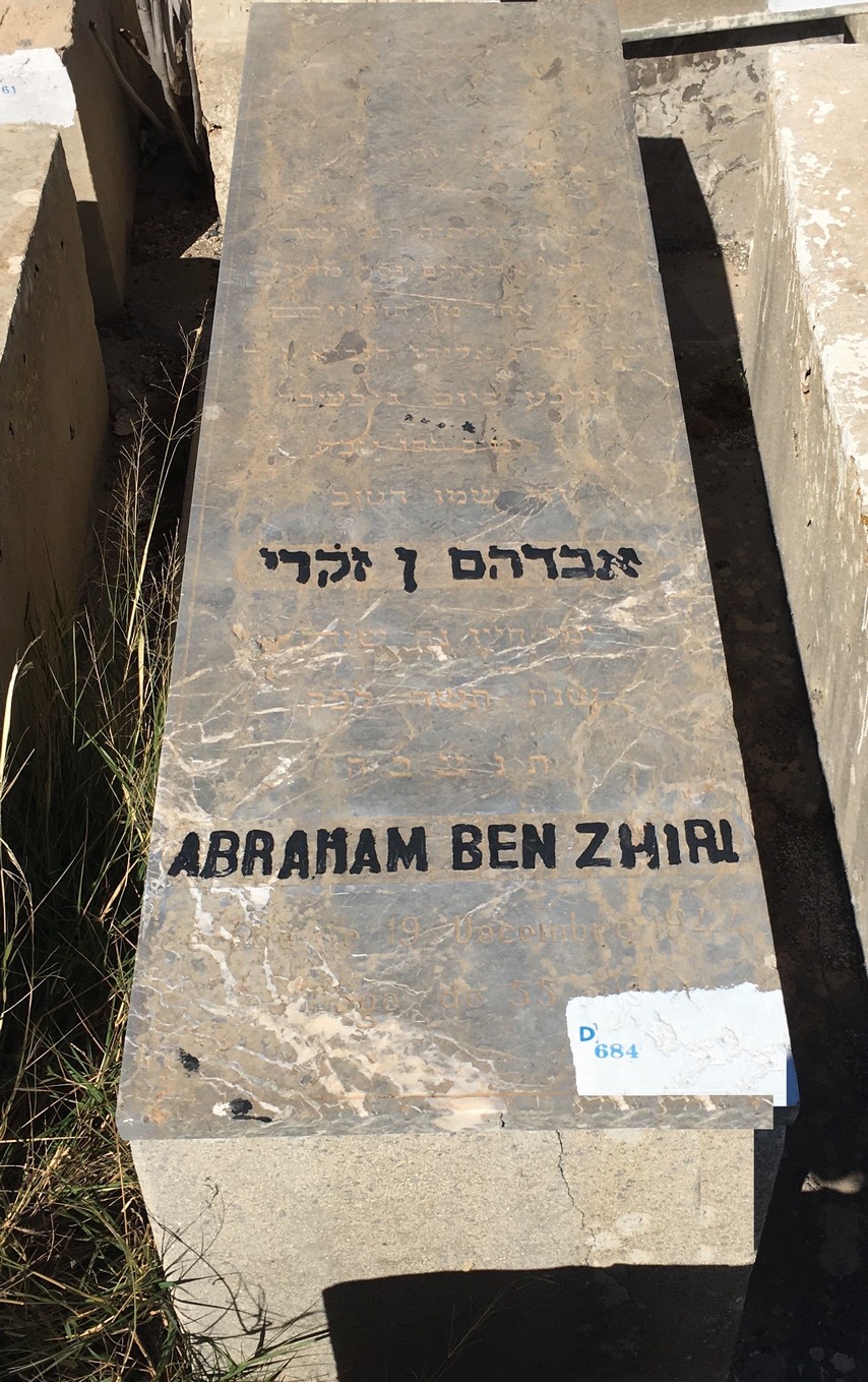 Ben Zhiri Abraham fejfája