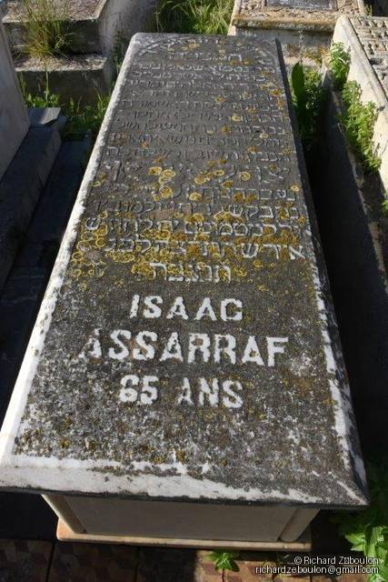 Stèle de ASSARRAF ISAAC