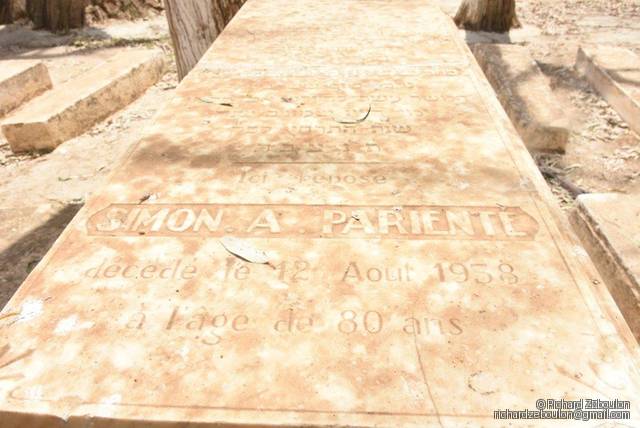 Lápide de PARIENTE Simon A.