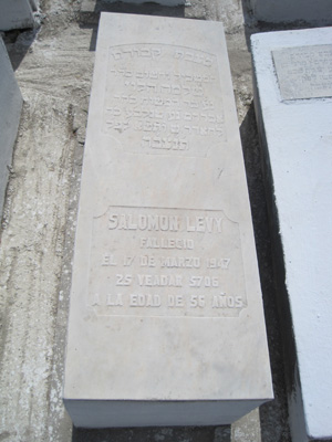 מַצֵּבה פון levy salomon