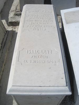 Grabstein von levy isaac