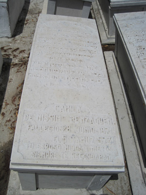 شاهدة قبر benzaquen camila