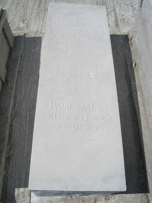 شاهدة قبر sananes jacob