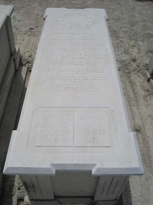 benarroya marguerite blanche fejfája