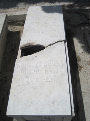 شاهدة قبر azagury haim
