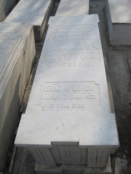 Grabstein von cohen isaac