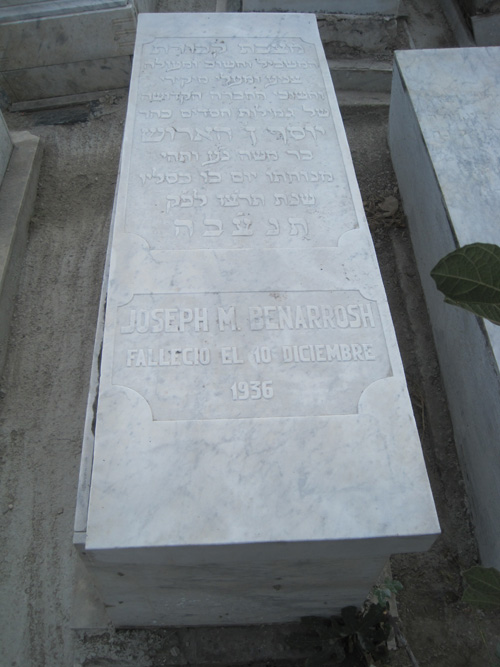 Stèle de benarroch joseph m,