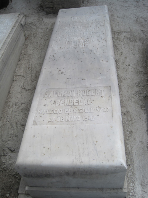 Grabstein von bendelac salomon robert
