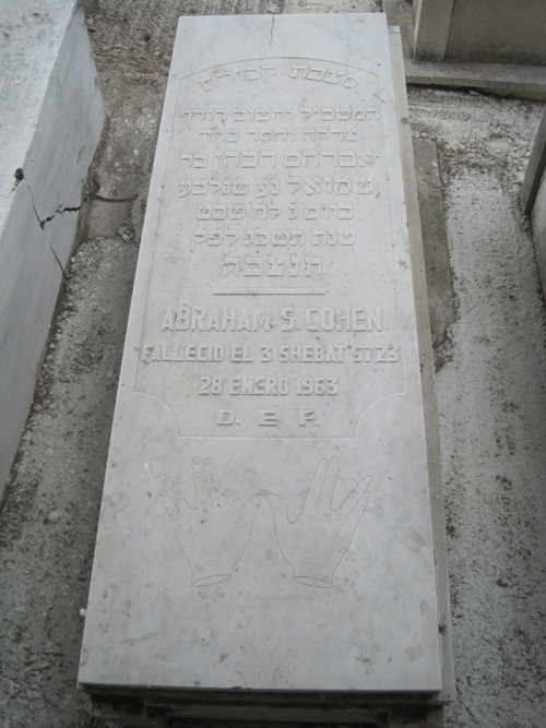شاهدة قبر cohen abraham