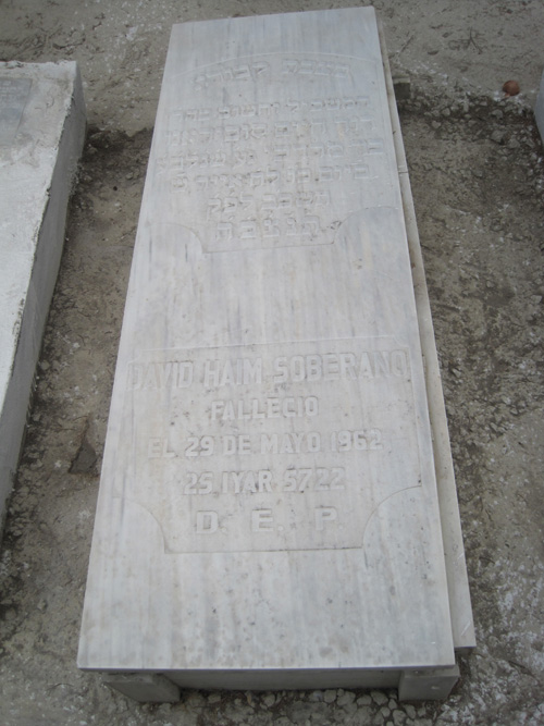 Stèle de soberano david haim