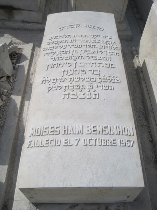 Stèle de bensimhon moises haim