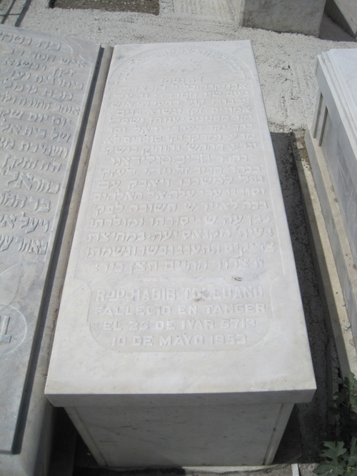 شاهدة قبر toledano habib