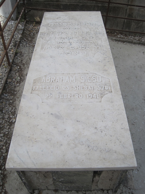 Grabstein von sicsou abraham