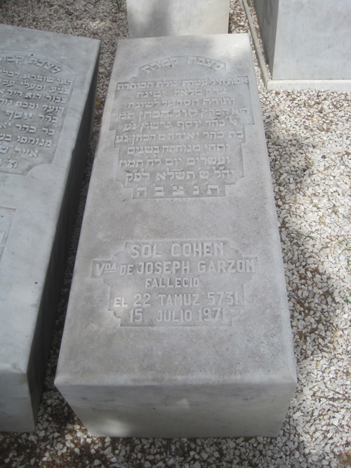 Grabstein von cohen sol