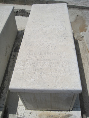 Grabstein von serfaty abraham