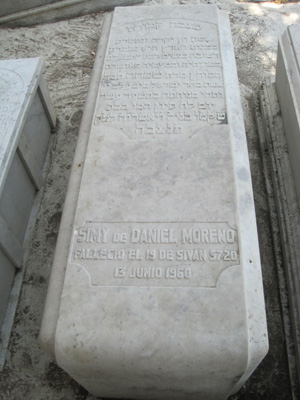 Grabstein von moreno simy