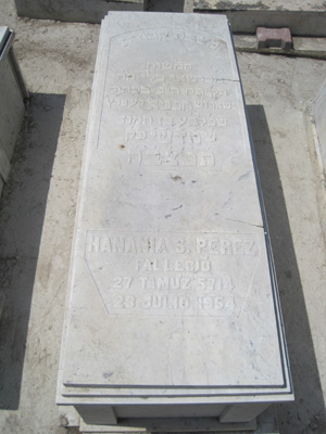Grabstein von perez hanania