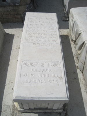 Stèle de ebidia abraham haim