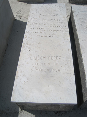 Grabstein von perez chalom