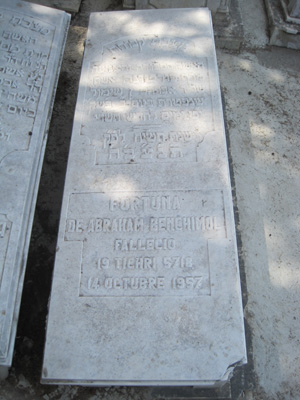 Grabstein von benchimol fortuna