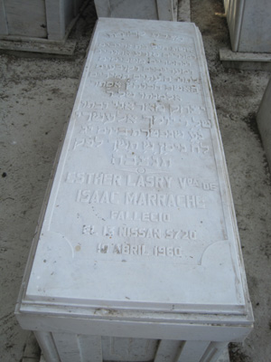 Grabstein von lasry esther