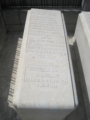 Lápide de cohen estrella