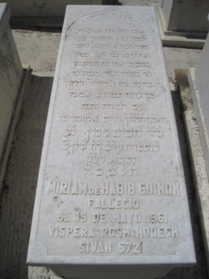 Lápide de guinon miriam