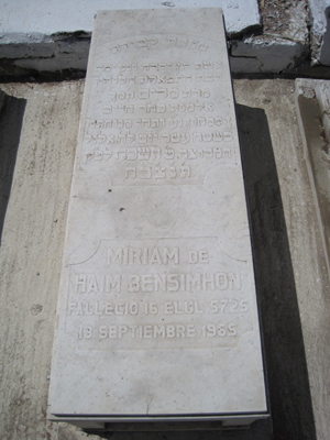 Grabstein von bensimhon miriam