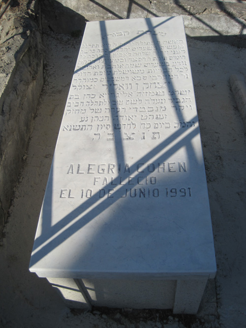 Tombstone of cohen alegria