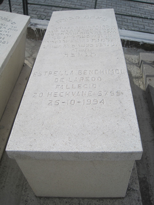 Grabstein von benchimol estrella