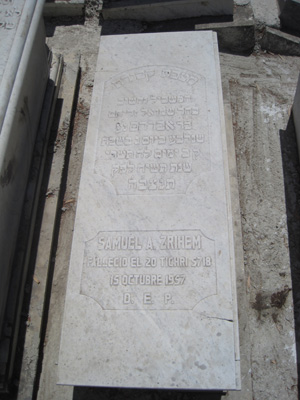 شاهدة قبر zrihem samuel