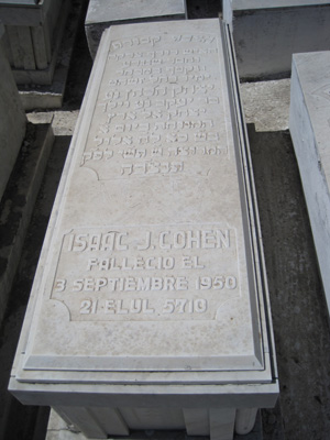 מַצֵּבה פון cohen isaac