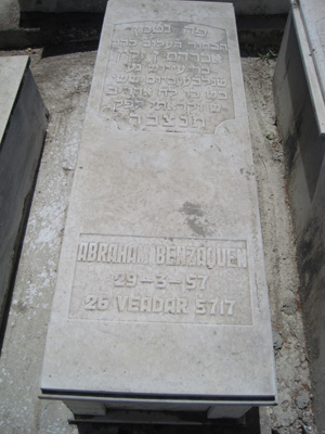 מַצֵּבה פון benzaquen abraham ayuch