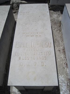شاهدة قبر sicsou isaac