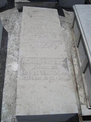 Lápide de azulay menahem