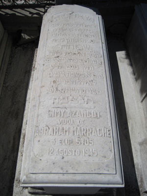 Stèle de AZANCOT MARRACHE SIMY