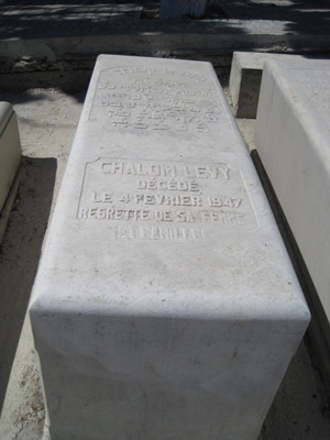 Lápide de levy chalom