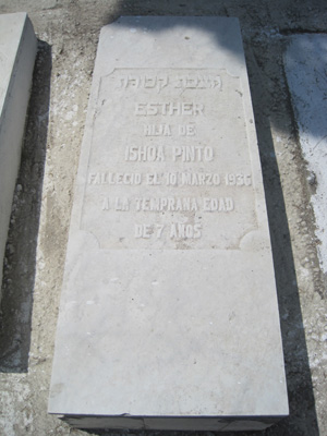 Grabstein von PINTO ESTHER