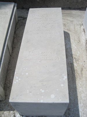 Grabstein von esudry haim