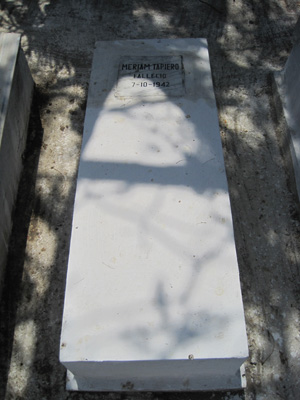 Grabstein von tapiero miriam