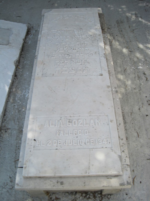 Tombstone of gozlan alia