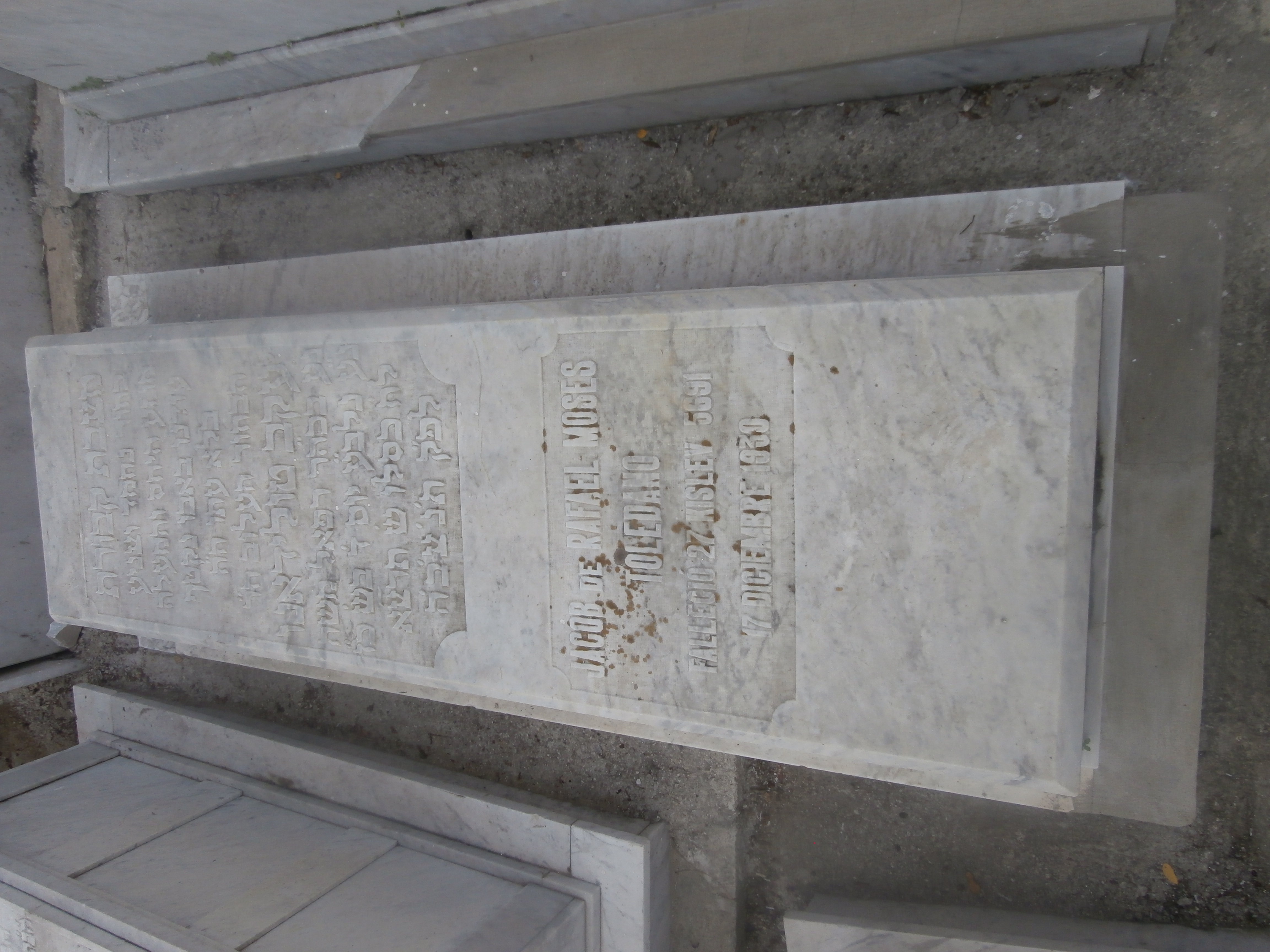 Tombstone of toledano jacob