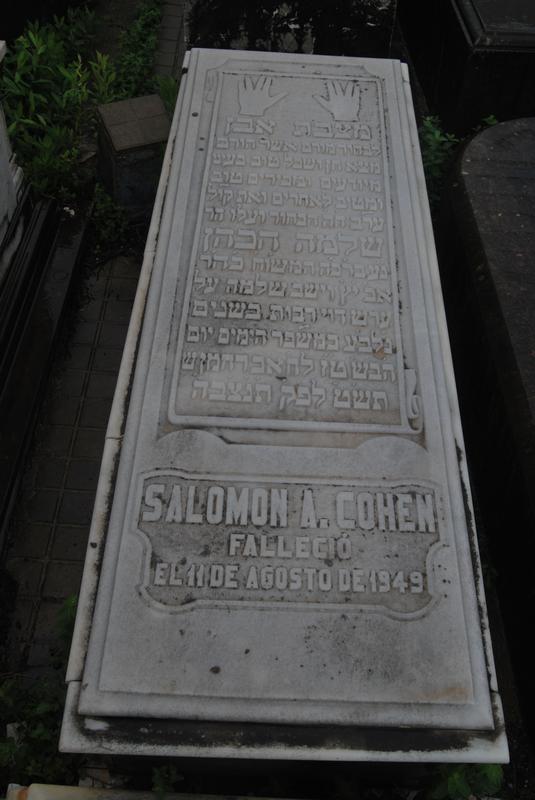 Grabstein von cohen salomon