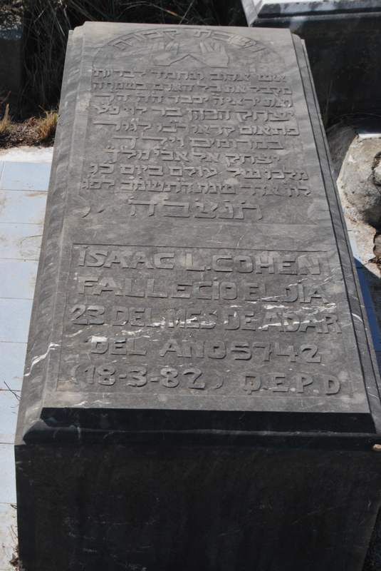Grabstein von cohen isaac