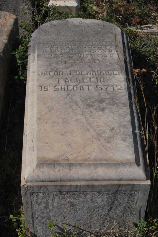 Grafsteen van benarroch jacob