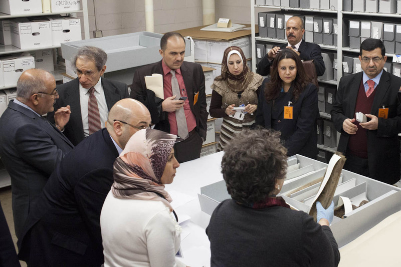 ija-reviewing-parchment-fragments-to-be-buried — page 1 · Iraqi Jewish Archive (NARA) · judeoiraq.org